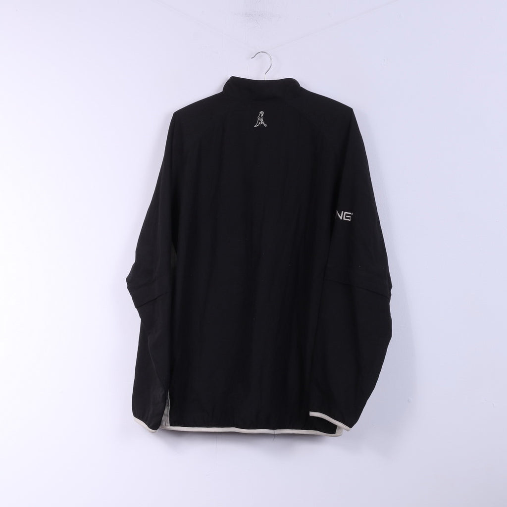 Ping Collection Veste pull XL pour homme Noir Golf Col zippé Vêtements de sport de qualité supérieure