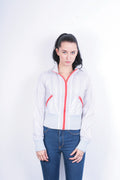 River Island Womens 12 L Jacket Silver Hood Nylon Waterproof - RetrospectClothes