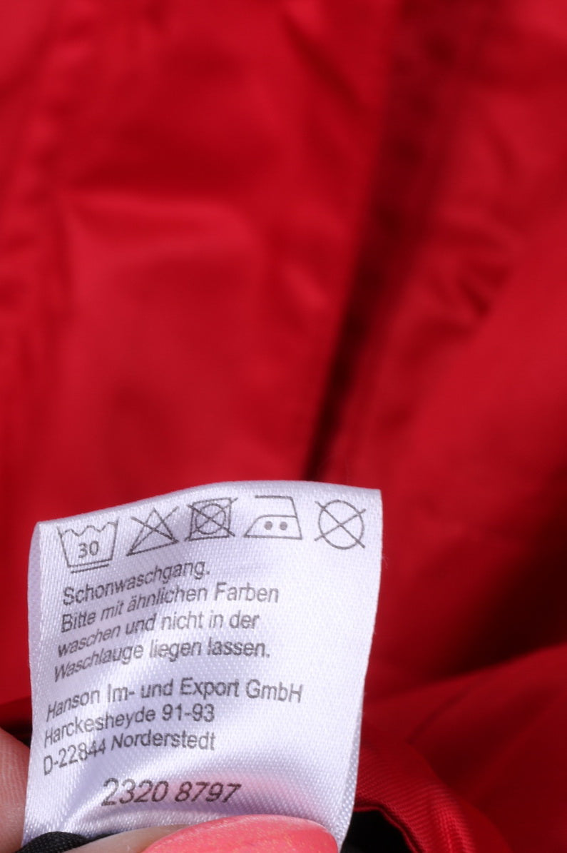 Cappotto da donna M 40/42 Blue Motion Giacca da esterno con tasca con cerniera intera rossa 