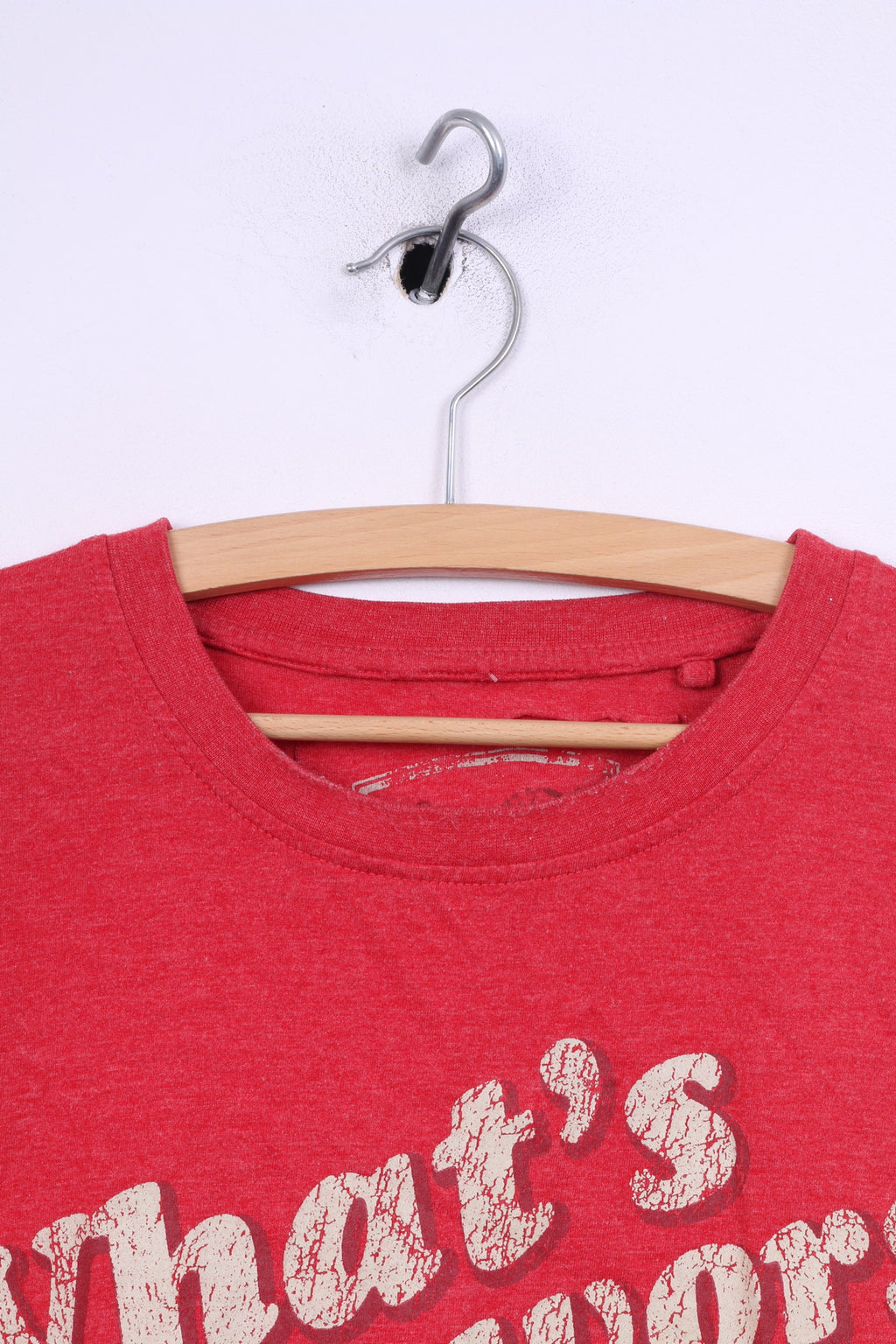 George Mens 2XL T-Shirt Crew Neck Red What's The Worst That Could Happen ? dr Pepper