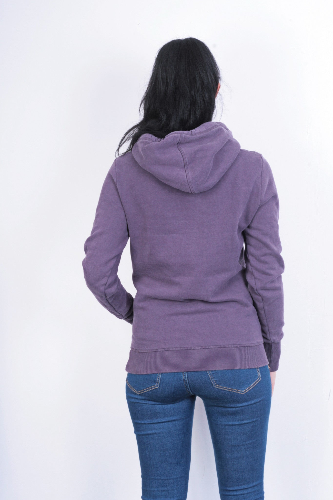 Superdry Womens S Sweatshirt Hood Purple Cotton - RetrospectClothes