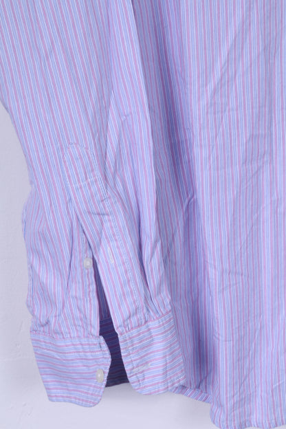 Gap Chemise décontractée pour homme en coton rayé bleu coupe classique à manches longues