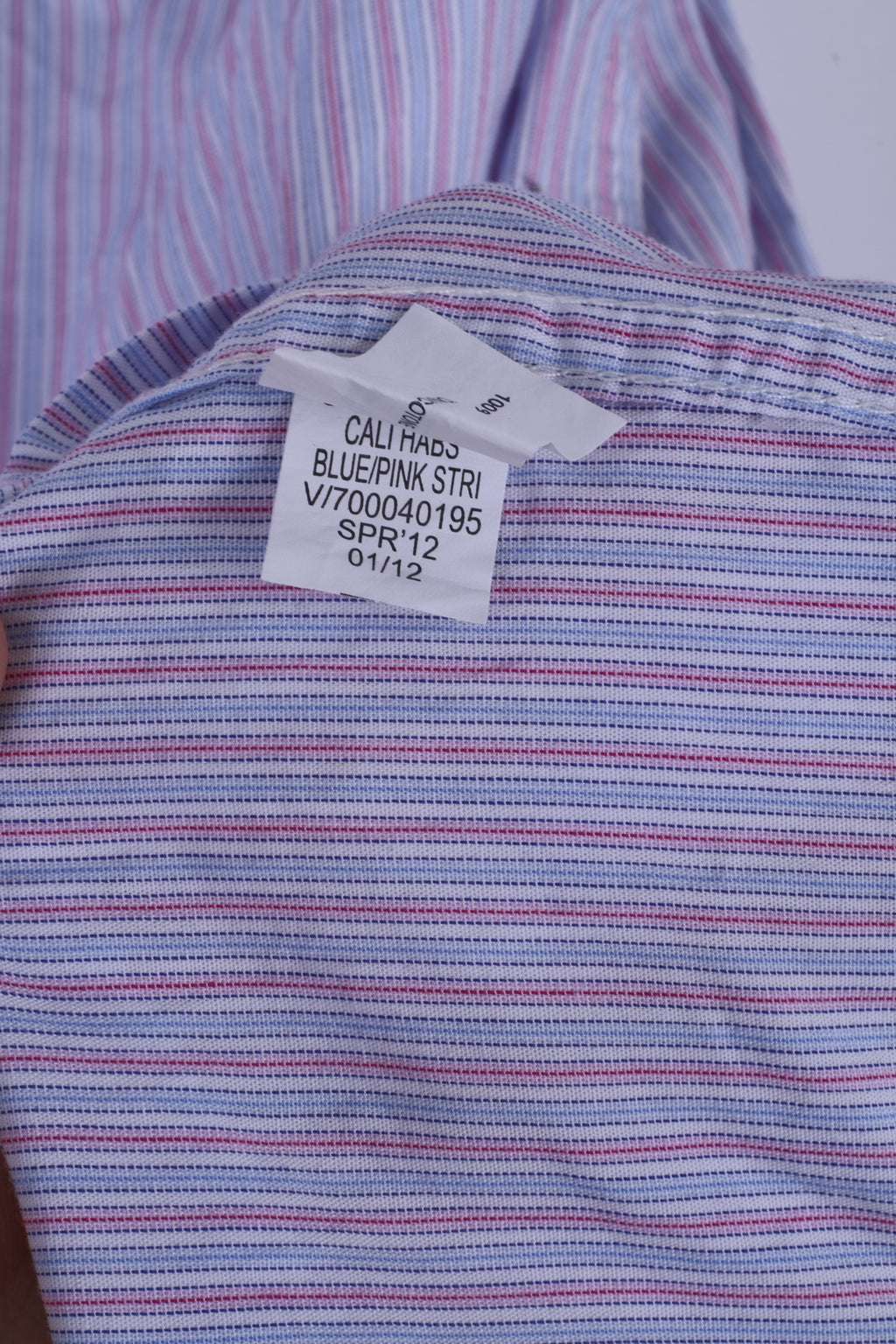 Gap Camicia casual da uomo L in cotone a righe blu, vestibilità classica, manica lunga