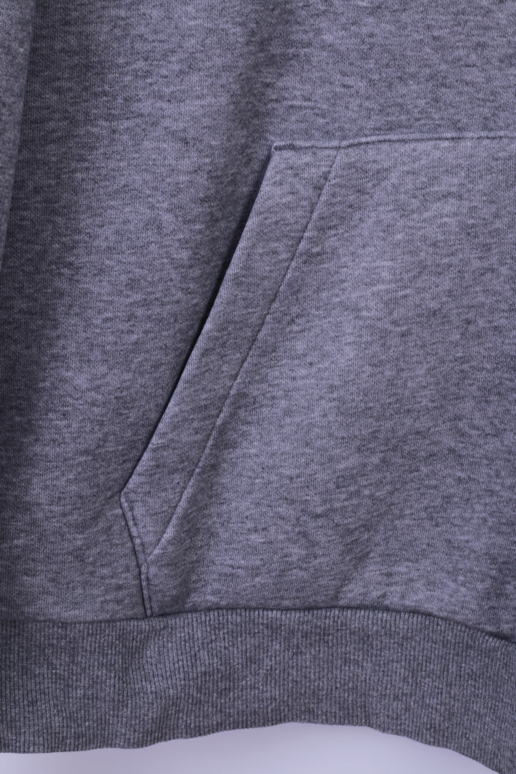 PUMA Mens XL Sweatshirt Grey Cotton Blue Logo Hooded Kangaroo Pocket Hoodie