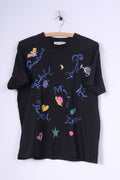 Tigi-Wear by Rinku T-shirt taille unique pour femme en coton noir graphique 