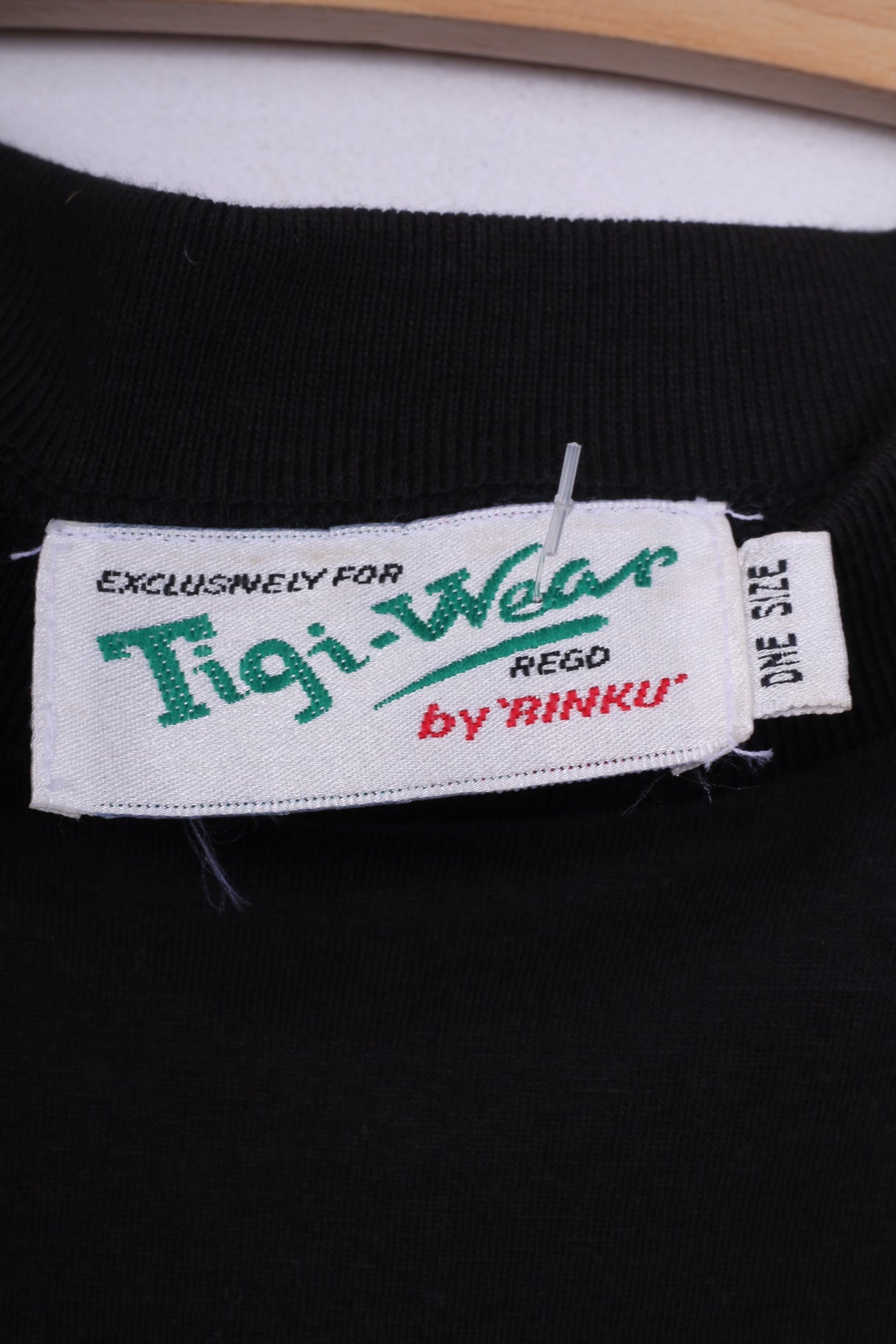 Tigi-Wear by Rinku T-shirt taille unique pour femme en coton noir graphique 
