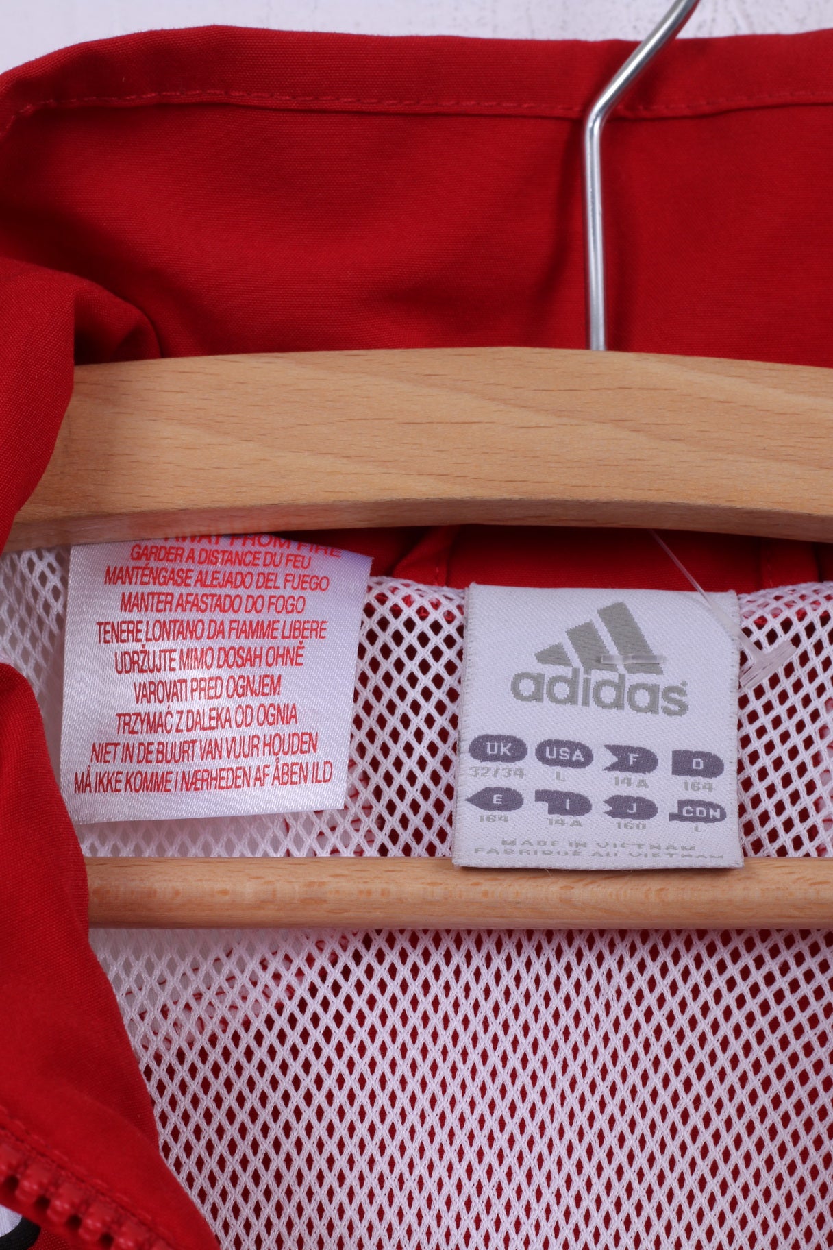 Adidas Bedburger BV Garçons 14 Âge 164 Veste de survêtement Rouge Football Light Top