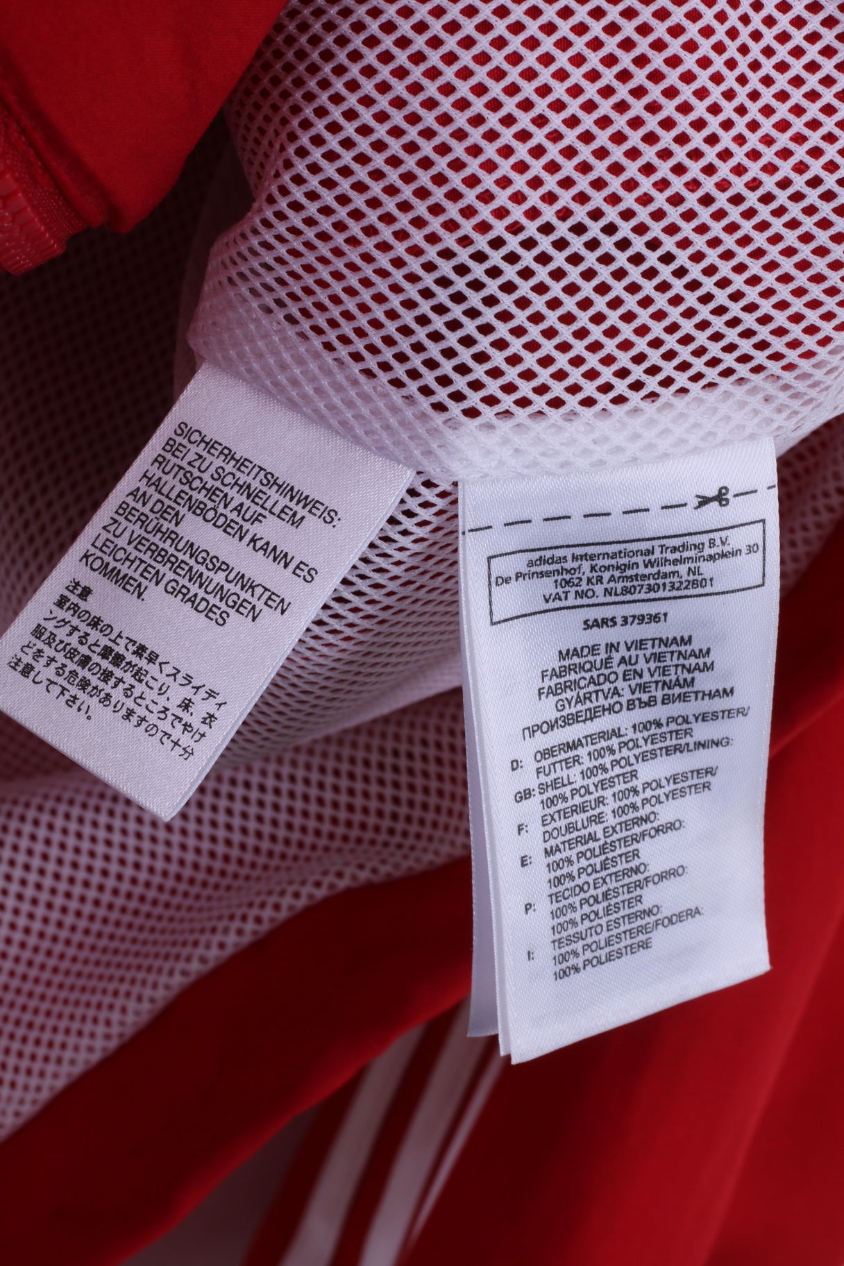 Adidas Bedburger BV Garçons 14 Âge 164 Veste de survêtement Rouge Football Light Top