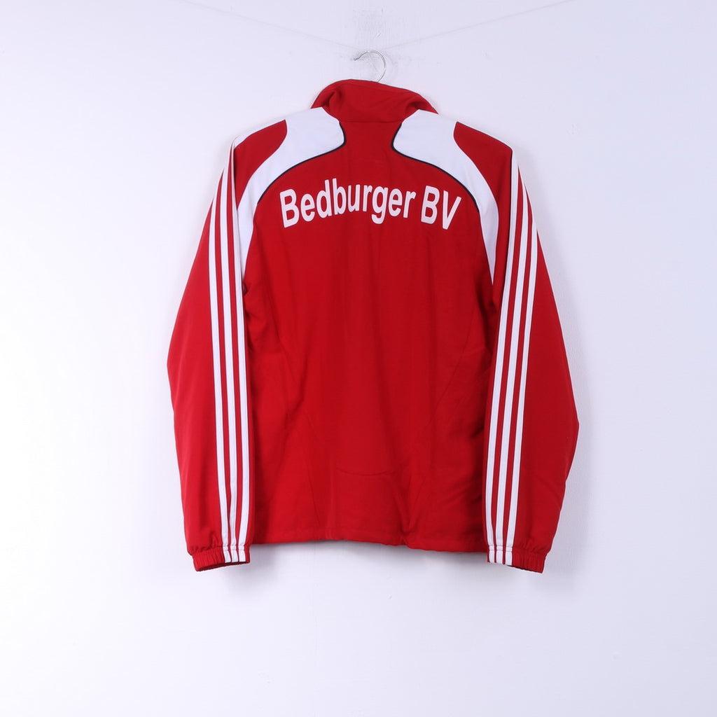 Adidas Bedburger BV Ragazzi 14 Età 164 Track Top Giacca Rossa Calcio Leggero Top
