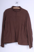 Giacca Orvis da donna XL marrone con cerniera intera estiva in rayon vintage