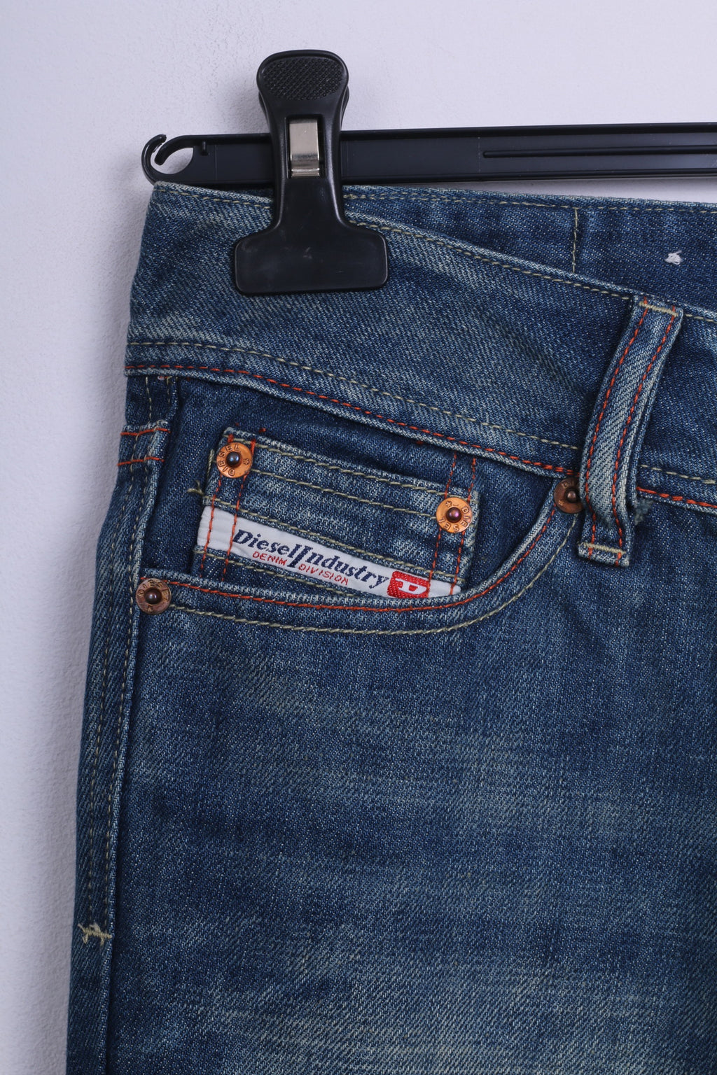 Pantaloni W28 da donna Diesel Industry Jeans Denim Cotone Blu