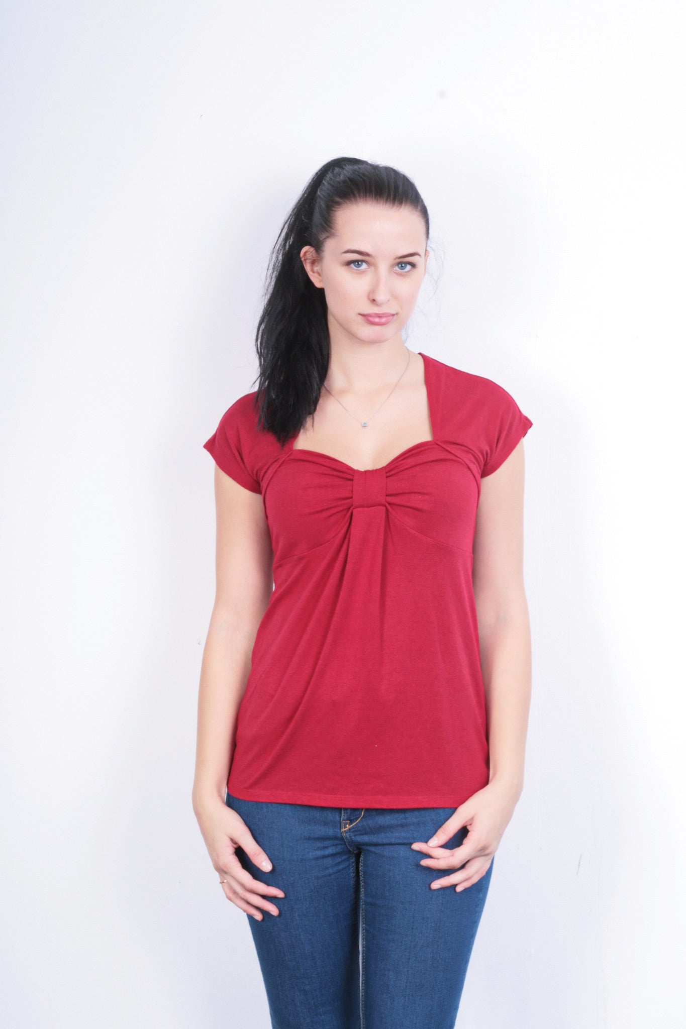 Ann Taylor Loft Womens S Blouse Shirt Red Top - RetrospectClothes