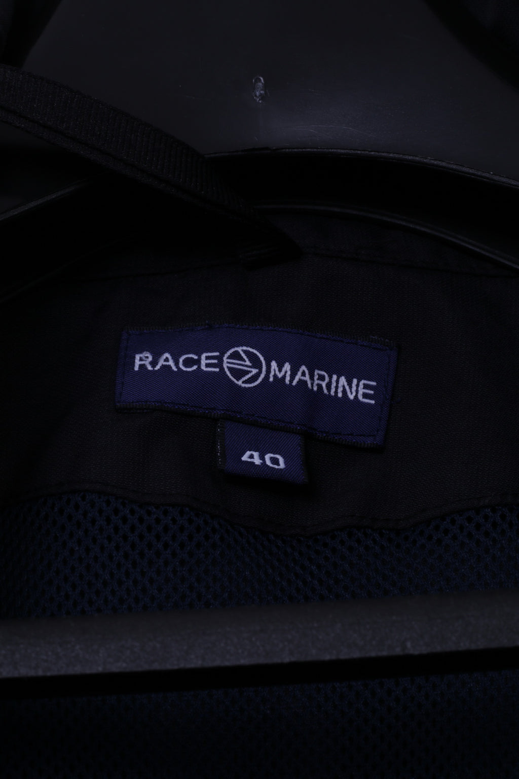 Giacca antipioggia Race Marine da donna 40 M Cappotto impermeabile in nylon nero con cerniera intera