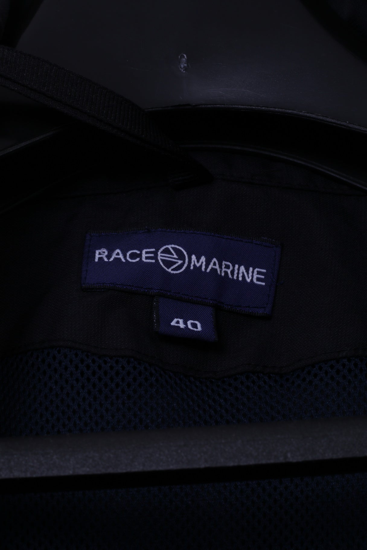 Giacca antipioggia Race Marine da donna 40 M Cappotto impermeabile in nylon nero con cerniera intera