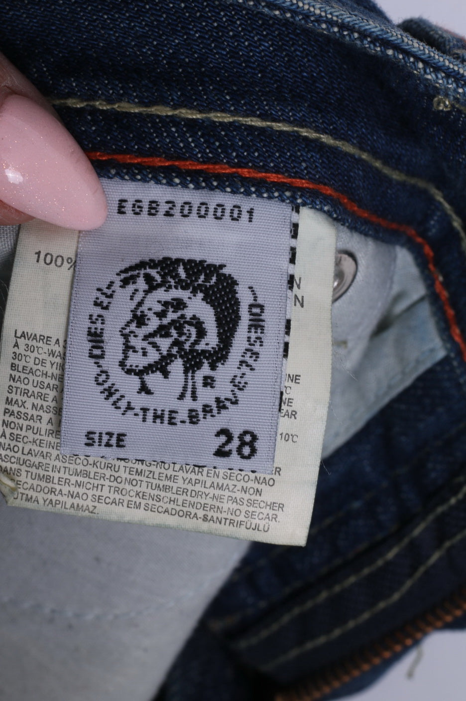 Pantaloni W28 da donna Diesel Industry Jeans Denim Cotone Blu