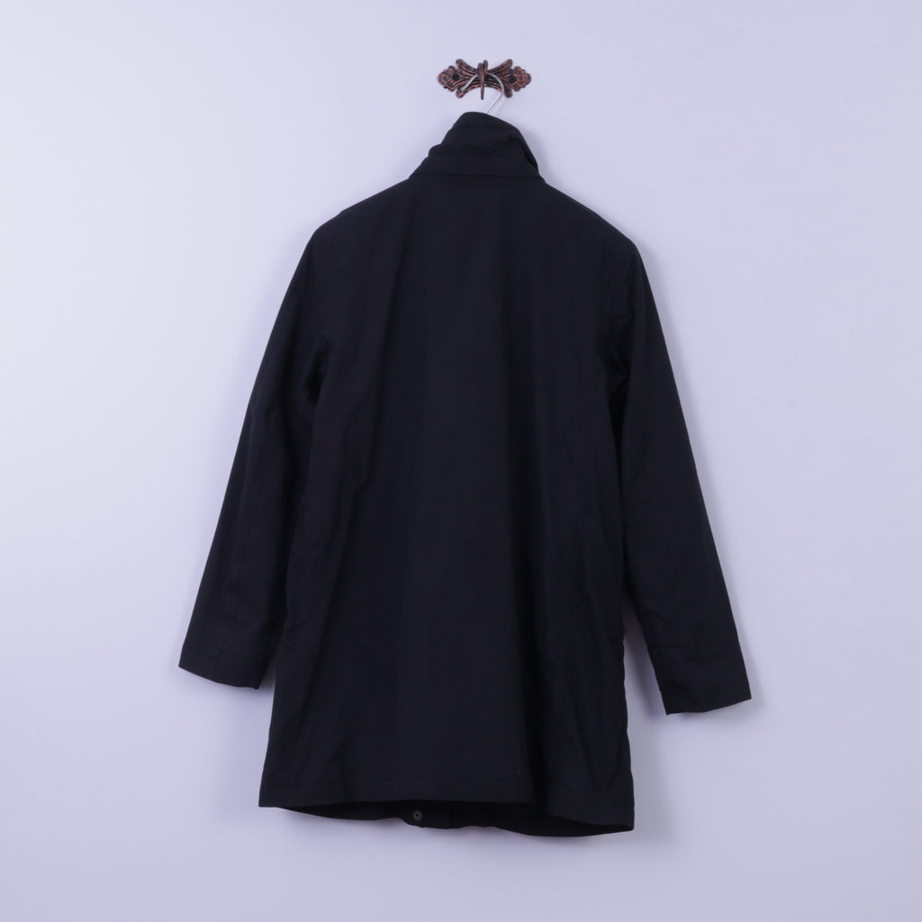 Giacca antipioggia Race Marine da donna 40 M Cappotto impermeabile in nylon nero con cerniera intera