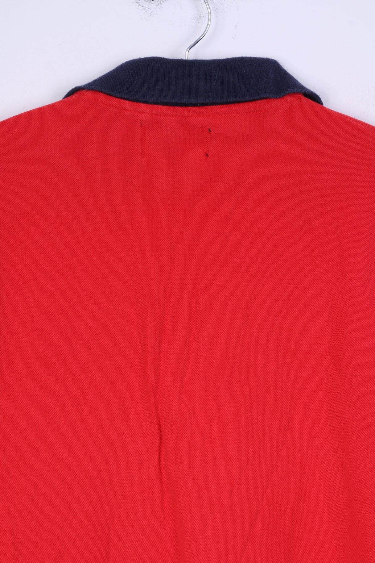 Polo Fila da uomo XL in cotone rosso con bottoni dettagliati in Gran Bretagna