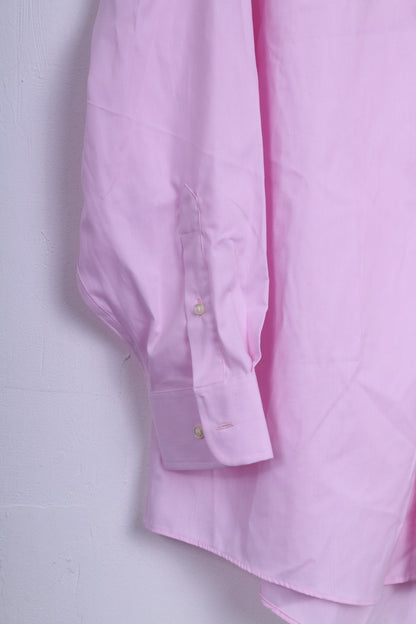 New Covington Mens L Casual Shirt Pink Cotton Classic Fit