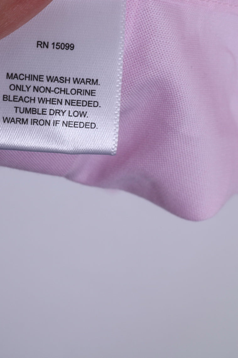 Nuova camicia casual da uomo Covington L in cotone rosa vestibilità classica