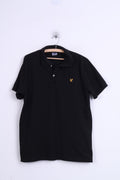 Lyle & Scott Mens 2XL Polo Shirt Black Cotton XXL Sport