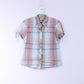 Lacoste Womens 42 M Casual Shirt Pink Check Cotton  Short Sleeve