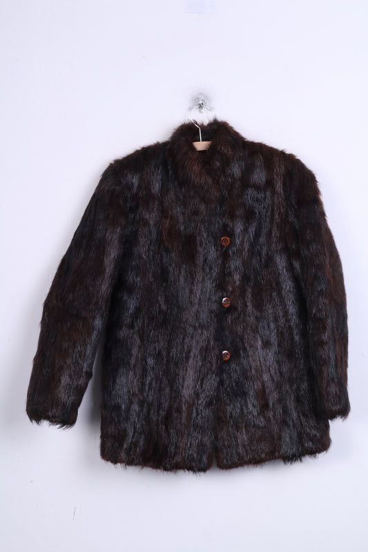 Veste Femme M Authentique Nutria Fur Brown Boho vintage