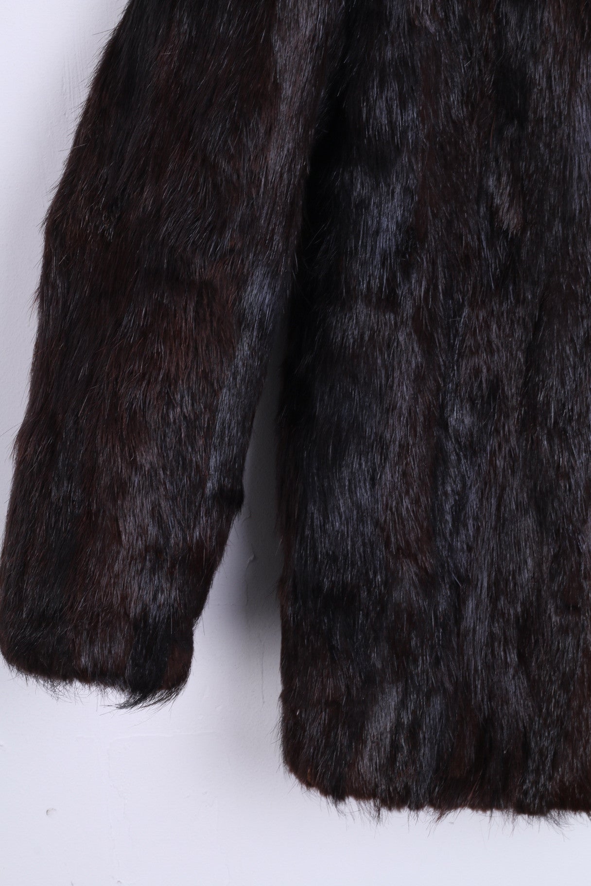 Womens M Jacket Authentic Nutria Fur Brown Boho Vintage