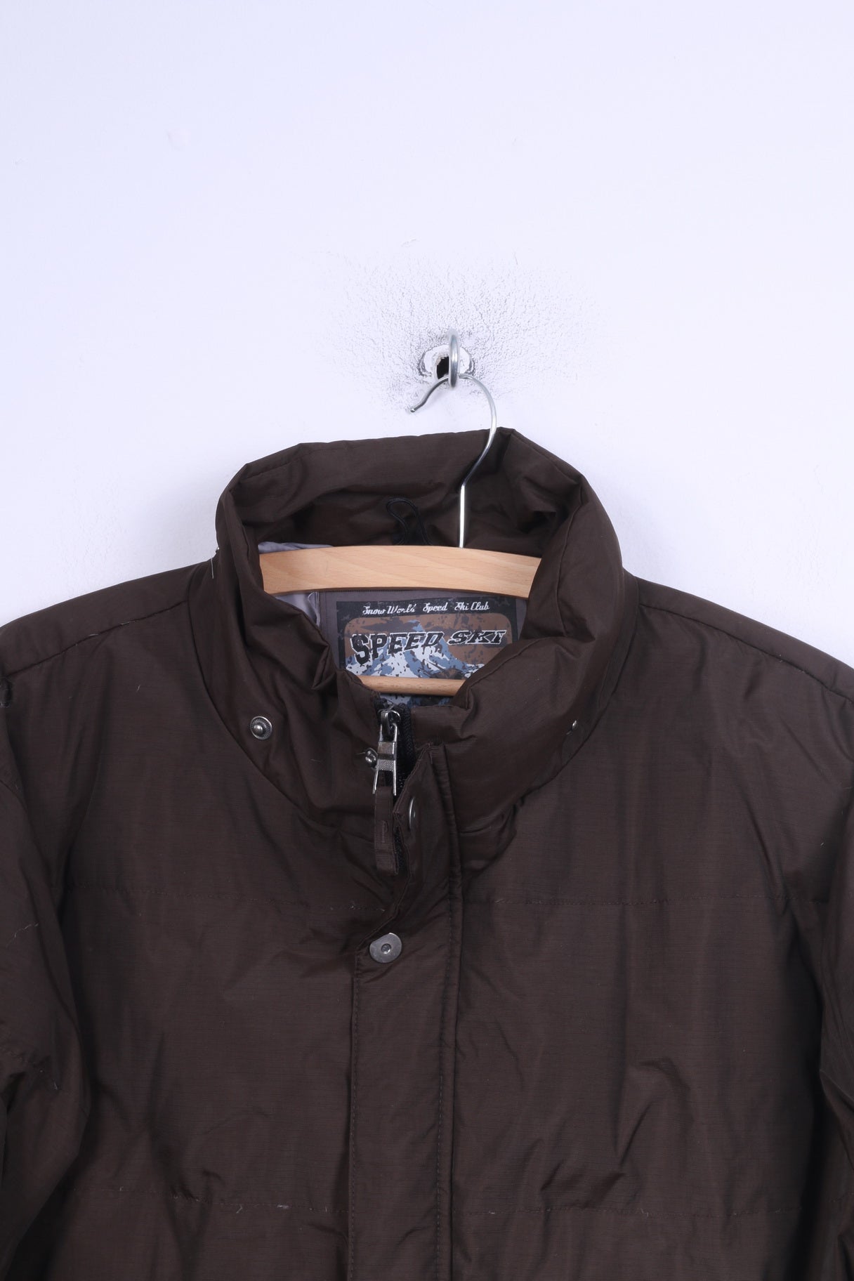 TCM Speed Ski Mens M Jacket Brown Nylon Padded Winter Outdoor Top