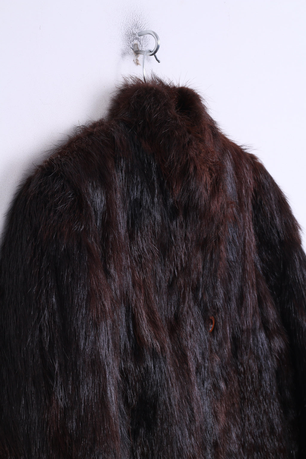Womens M Jacket Authentic Nutria Fur Brown Boho Vintage