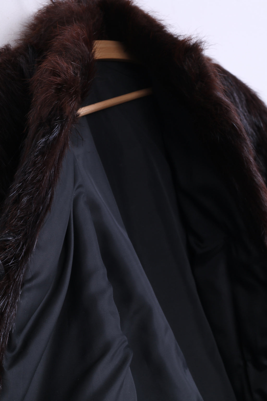 Womens M Jacket Authentic Nutria Fur Brown Boho Vintage