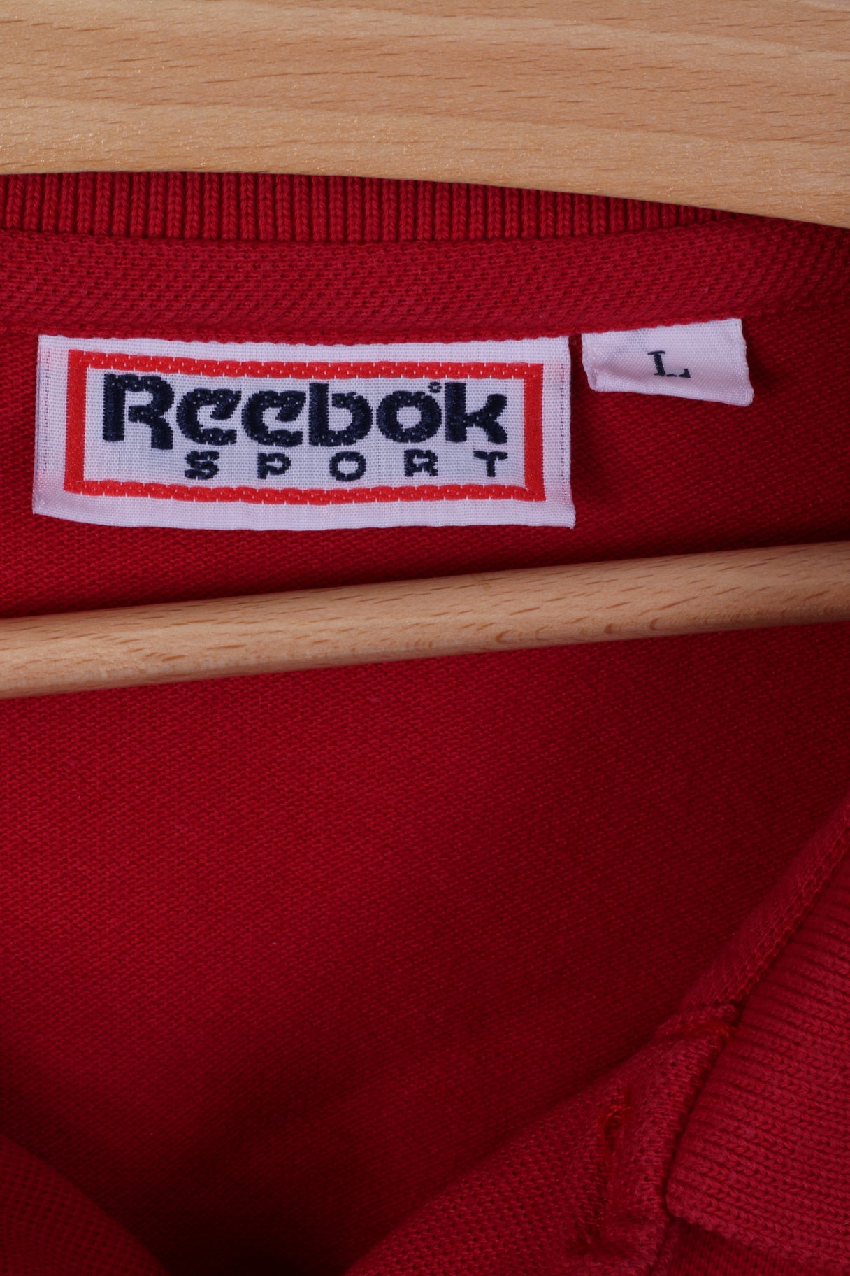 Reebok Polo L Homme Rouge Coton Bali Island Gilf Club