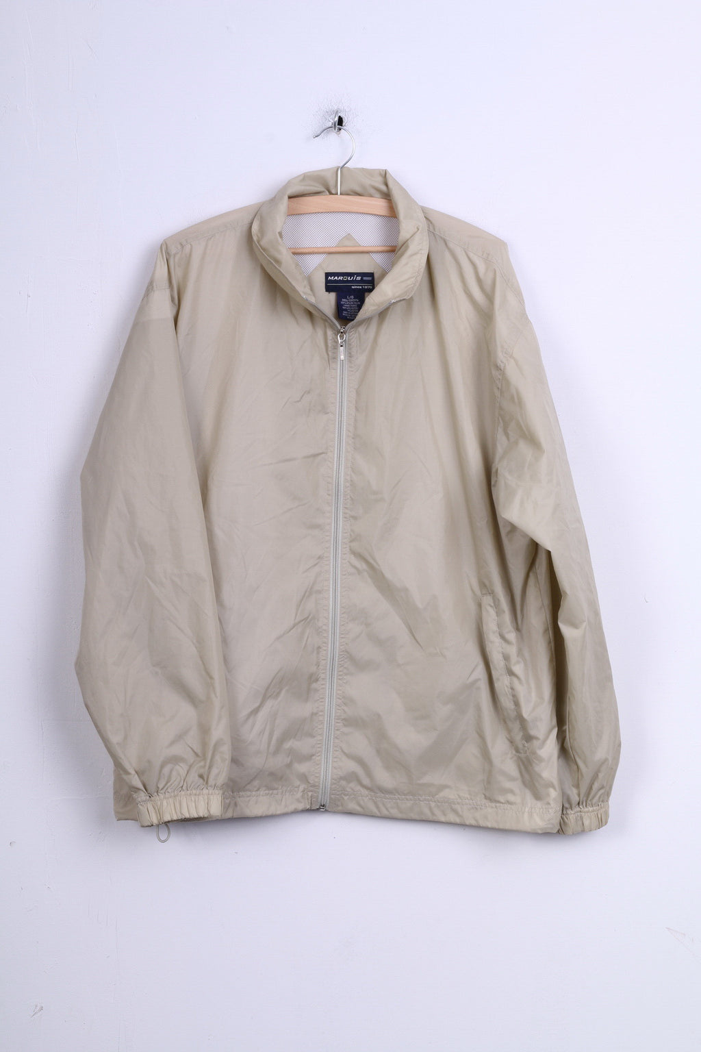 Marouis Veste L Nylon Imperméable Beige Clair Homme