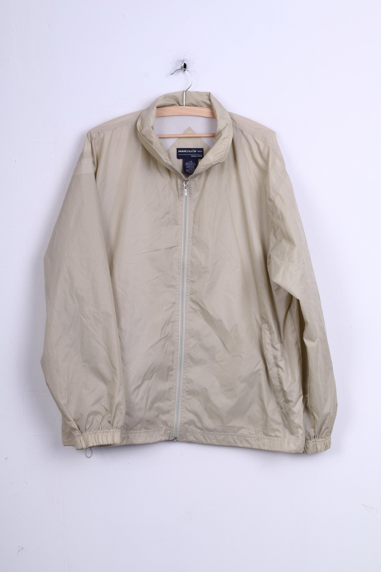 Marouis Veste L Nylon Imperméable Beige Clair Homme