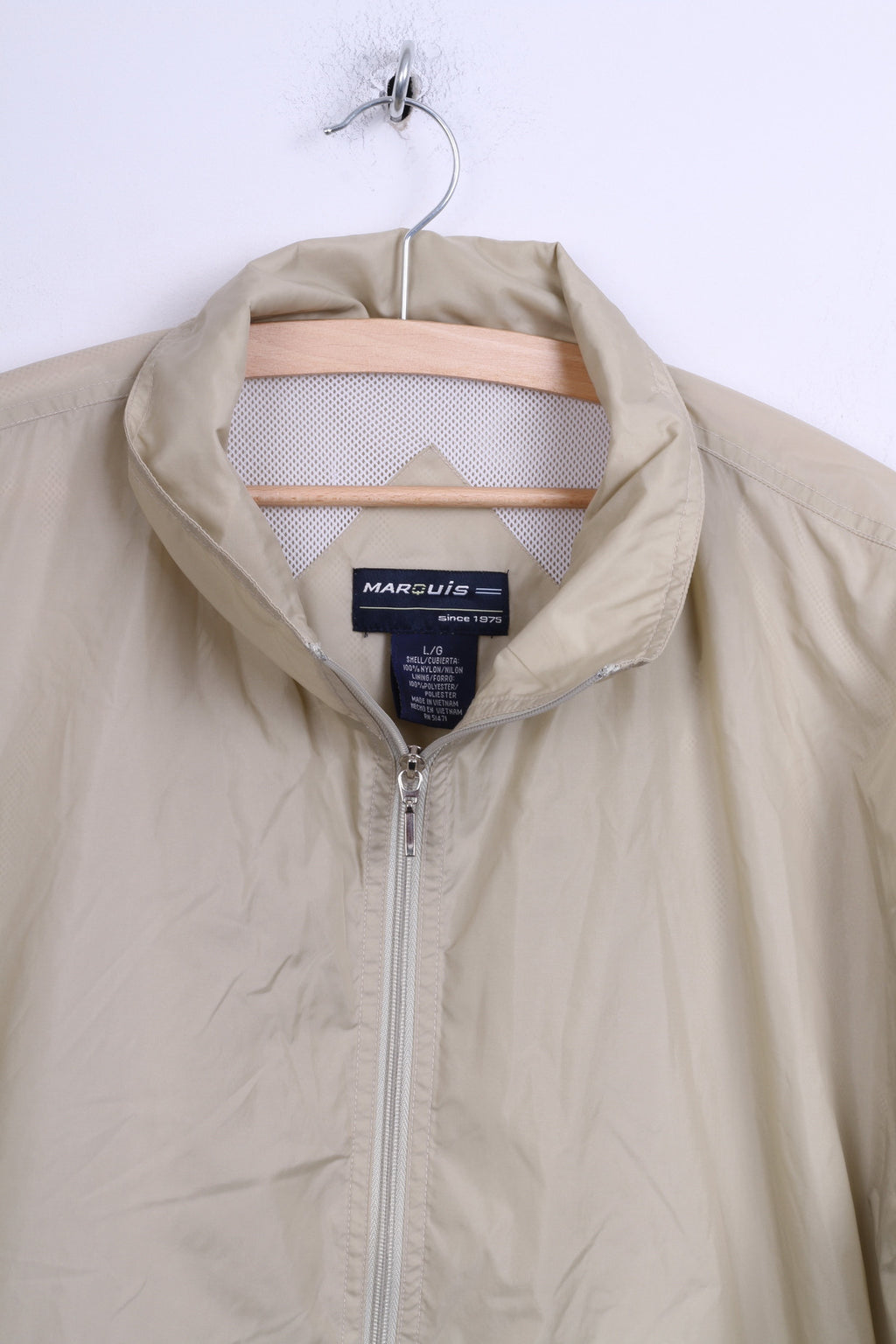 Marouis Veste L Nylon Imperméable Beige Clair Homme