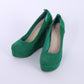 Mode Queen Womens 39 Shoes Wedges High Heels Platform Court Pumps Green