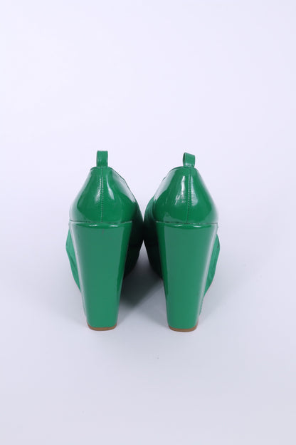 Mode Queen Womens 39 Chaussures Compensées Talons Hauts Plateforme Escarpins Vert