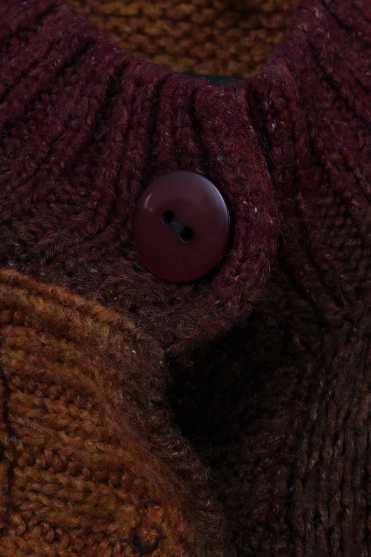 Steilmann Womens 12 38 Jumper Brown Short Sleeve Acrylic Two Button Top