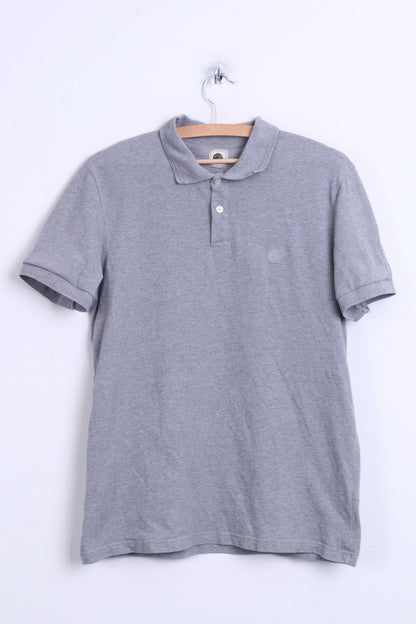 Pretty Green Mens S Polo Shirt Cotton Grey Sport Short Sleeve