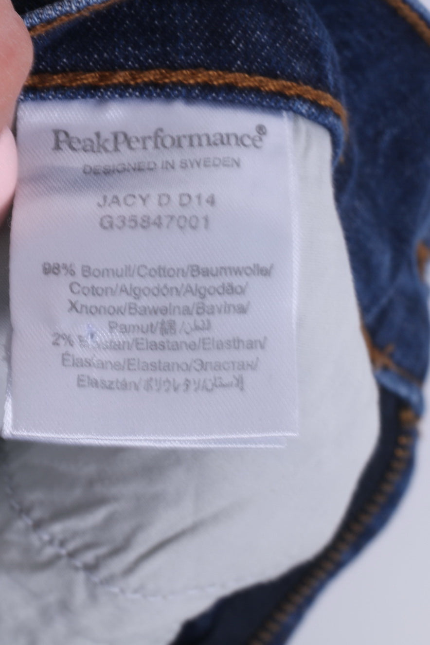 Peak Performance Womens W30 L34 Trousers Jeans Denim Cotton Jacy