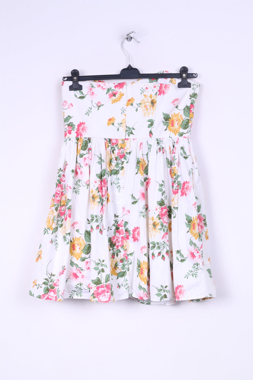 Jack Wills Femmes 10 S Mini Robe Sans Manches Fleurs Blanches Imprimé Évasé Coton Été