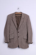 Tailored in England by Haighton of Nantwich Mens 40'' Blazer Single Breasted Wool Herringbone