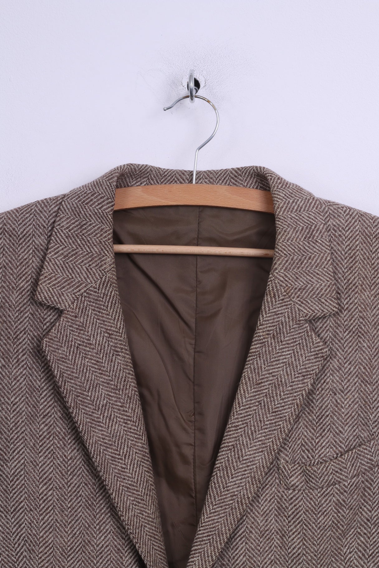 Tailored in England by Haighton of Nantwich Mens 40'' Blazer Single Breasted Wool Herringbone