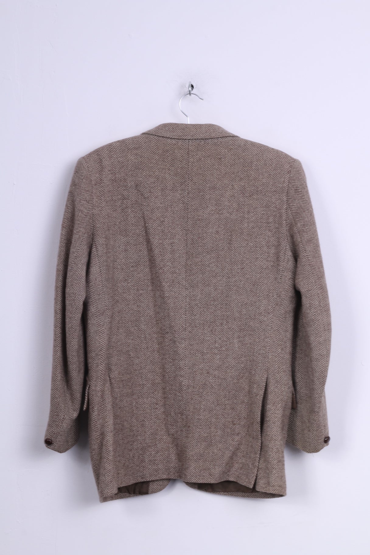 Tailored in England by Haighton of Nantwich Blazer da uomo da 40'' monopetto in lana a spina di pesce