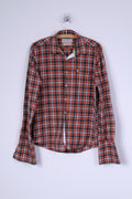 Jack Wills Mens M Casual Shirt Cotton Multi Color Cuffs Checkered British Long Sleeve