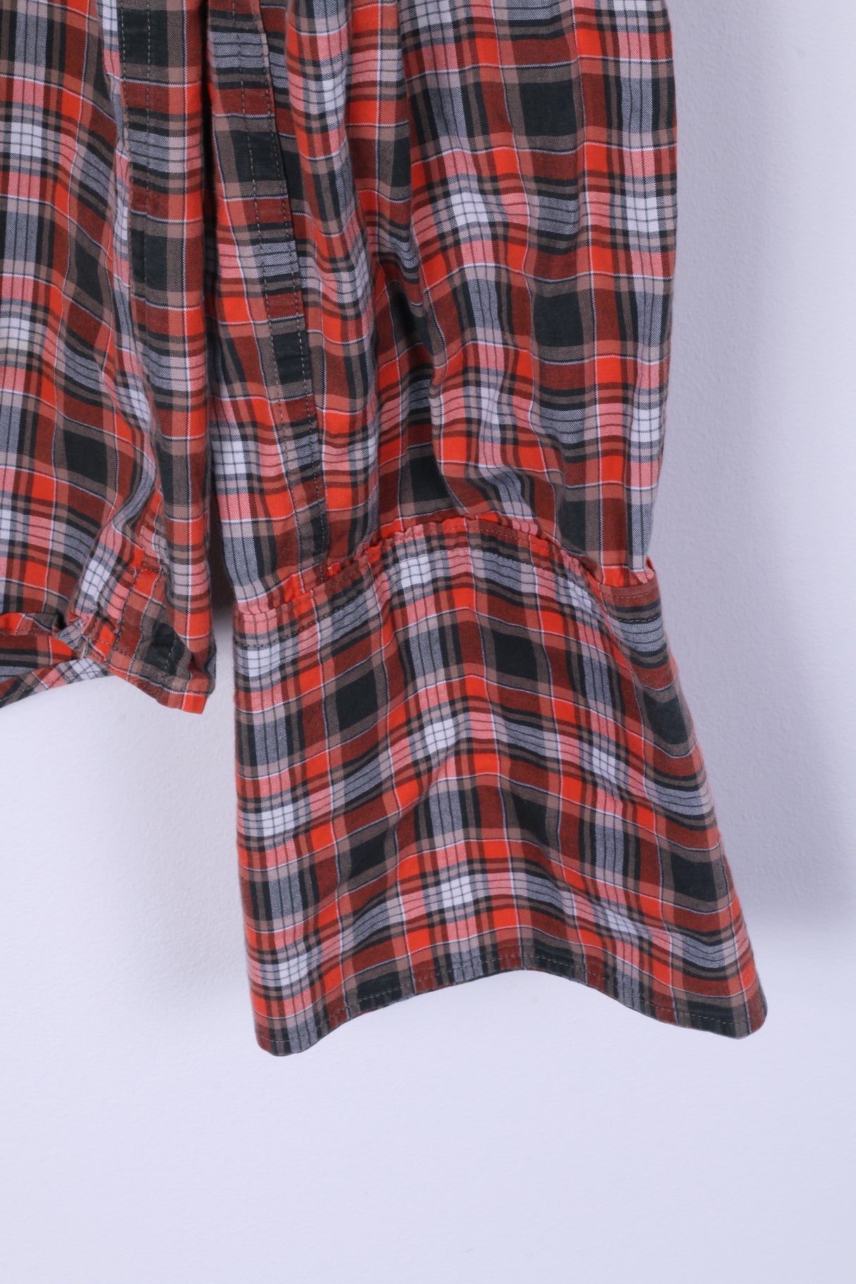 Jack Wills Mens M Casual Shirt Cotton Multi Color Cuffs Checkered British Long Sleeve