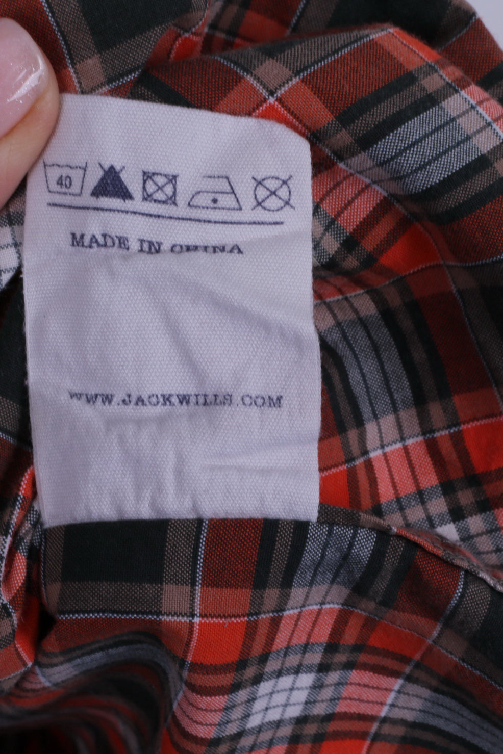 Jack Wills Mens M Casual Shirt Cotton Multi Color Cuffs Checkered British Long Sleeve