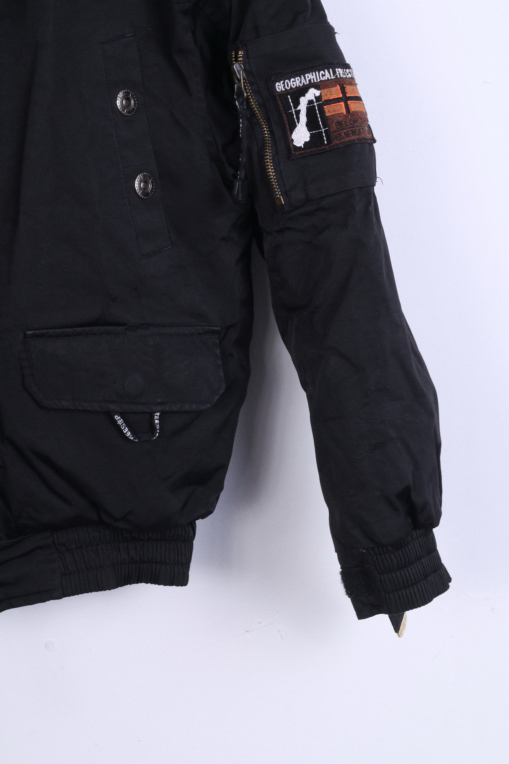 Giacca Freestep Norvegia Outdoor Boys 152 Cappuccio imbottito invernale nero