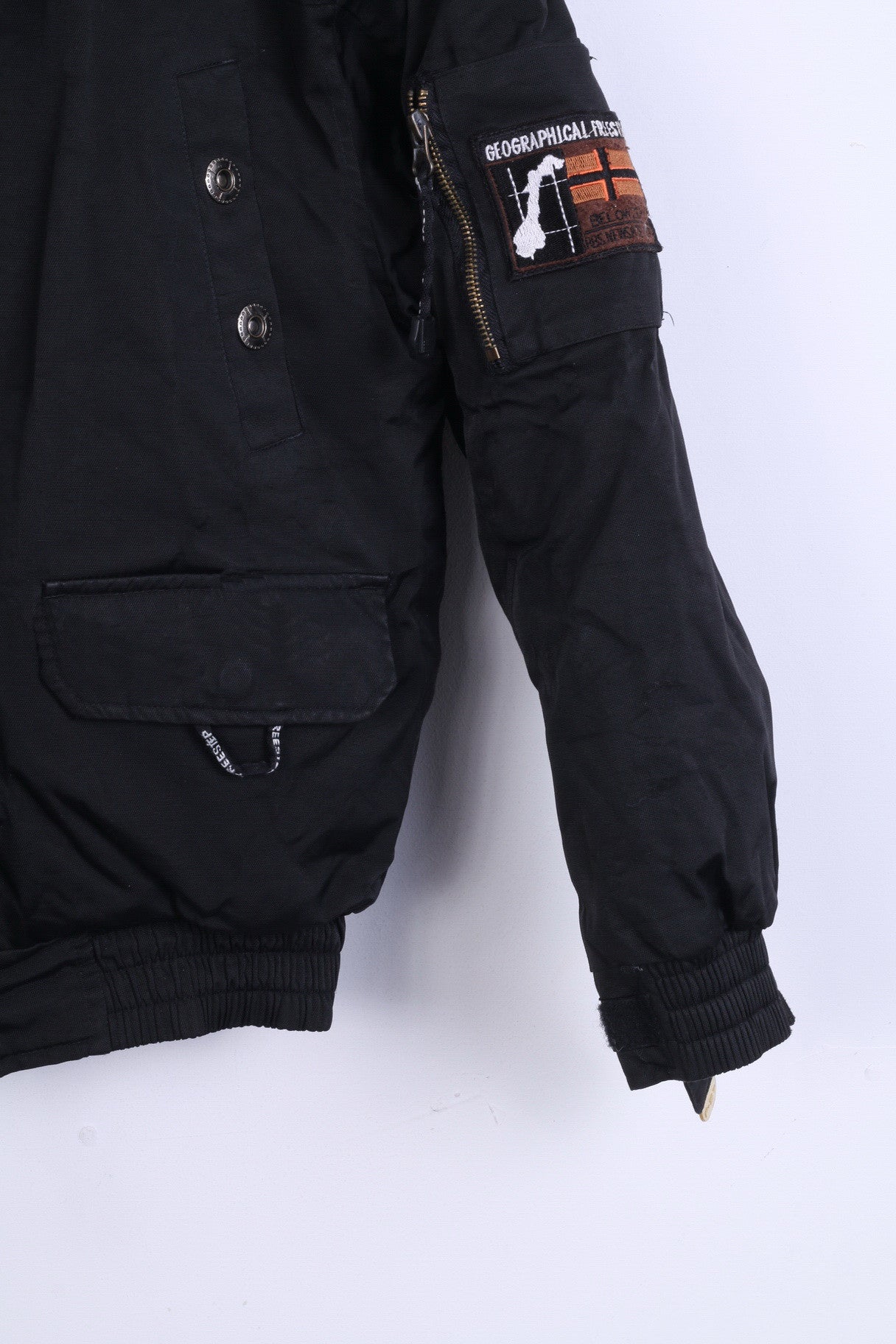 Giacca Freestep Norvegia Outdoor Boys 152 Cappuccio imbottito invernale nero