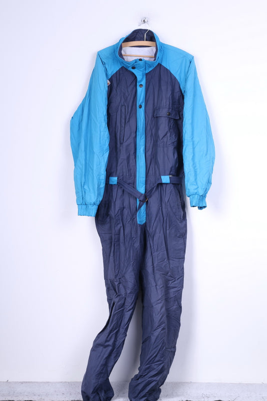 Bretschneider &amp; Volemann Combinaison de ski pour homme 52 M Combinaison une pièce rétro Bleu Combinaison de neige Autriche