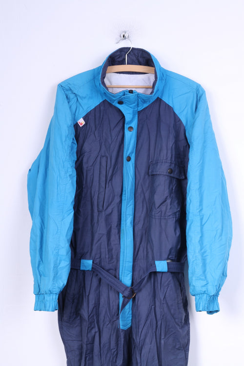 Bretschneider &amp; Volemann Combinaison de ski pour homme 52 M Combinaison une pièce rétro Bleu Combinaison de neige Autriche